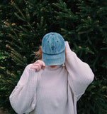 Magic Stars Hand-Embroidered Hat – Denim, Blue, Green, Yellow, Red, Tan & Oat