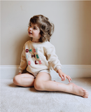 CUSTOM bespoke crewneck with hand sewn felt letters