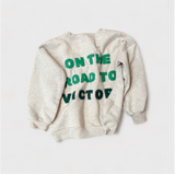 Handmade Toddler Eagles Sweatshirt – "On The Road To Victory" Felt Applique
