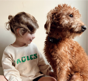 Toddler hand sewn Eagles crewneck