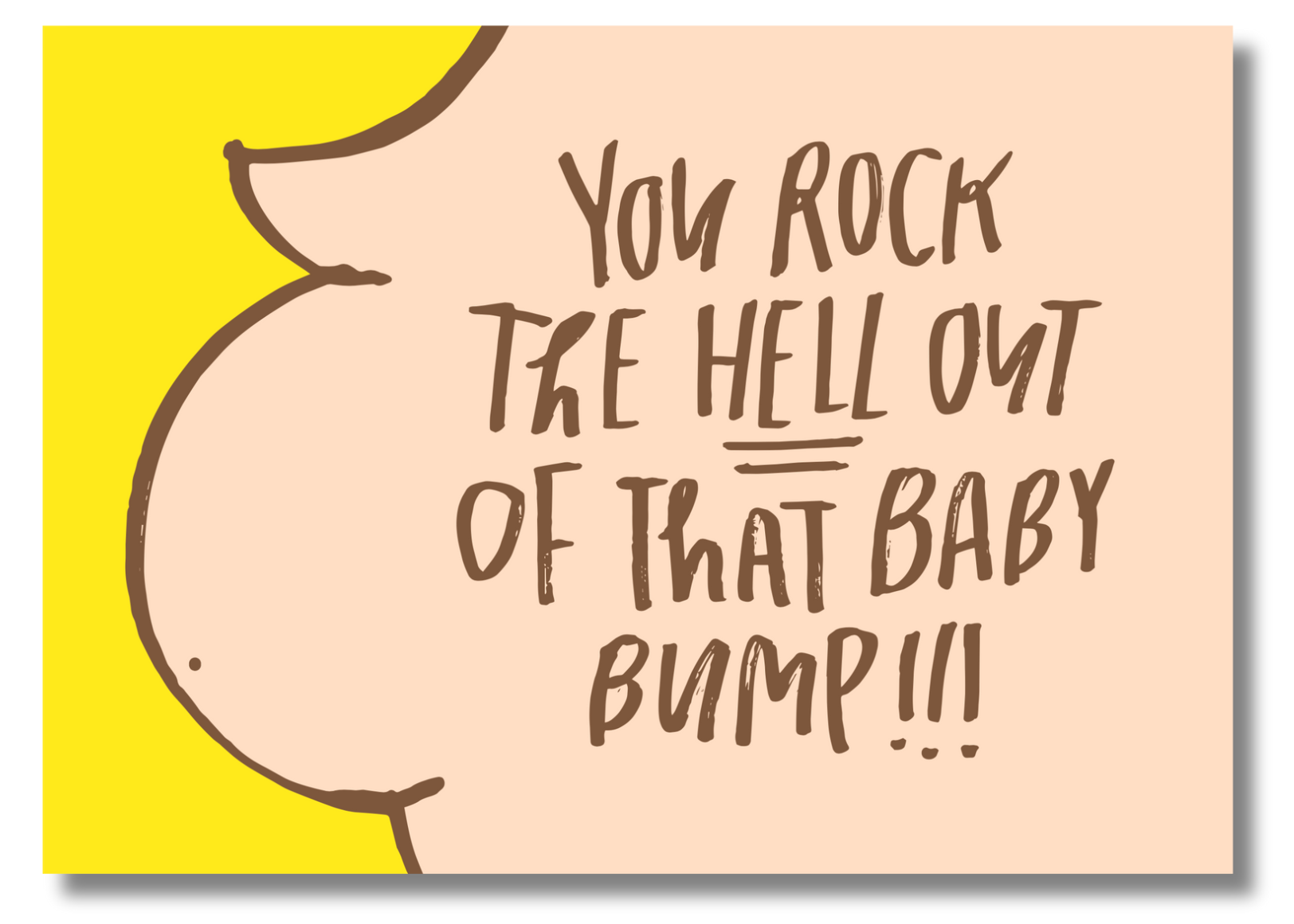 You Rock the Hell Out of That Baby Bump Funny Baby-Themed Greeting Card