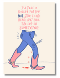 I'd Take a Bullet For You – Funny Leg-Shot Love Card