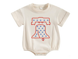 Liberty Bell Bubble Romper Onesie – Philly Baby Bubble Outfit (Infant Sizes)