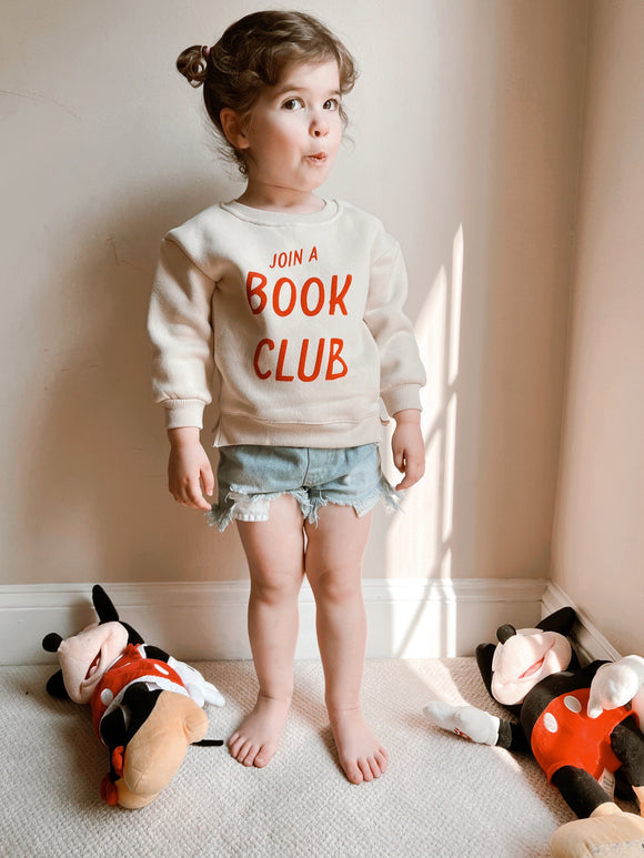 Toddler “Join a Book Club” Crewneck Sweatshirt – Bookish Kids Pullover