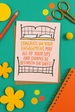 Funny Engagement Card – “May All Your Ups and Downs Be Between the Sheets” | 5x7 Adult Humor Card