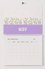 Load image into Gallery viewer, Undated Reading Trackers Calendar – Fill-In-The-Blank Months | Bookish Wall Calendar | Reading Trackers | Gift for Bookworms
