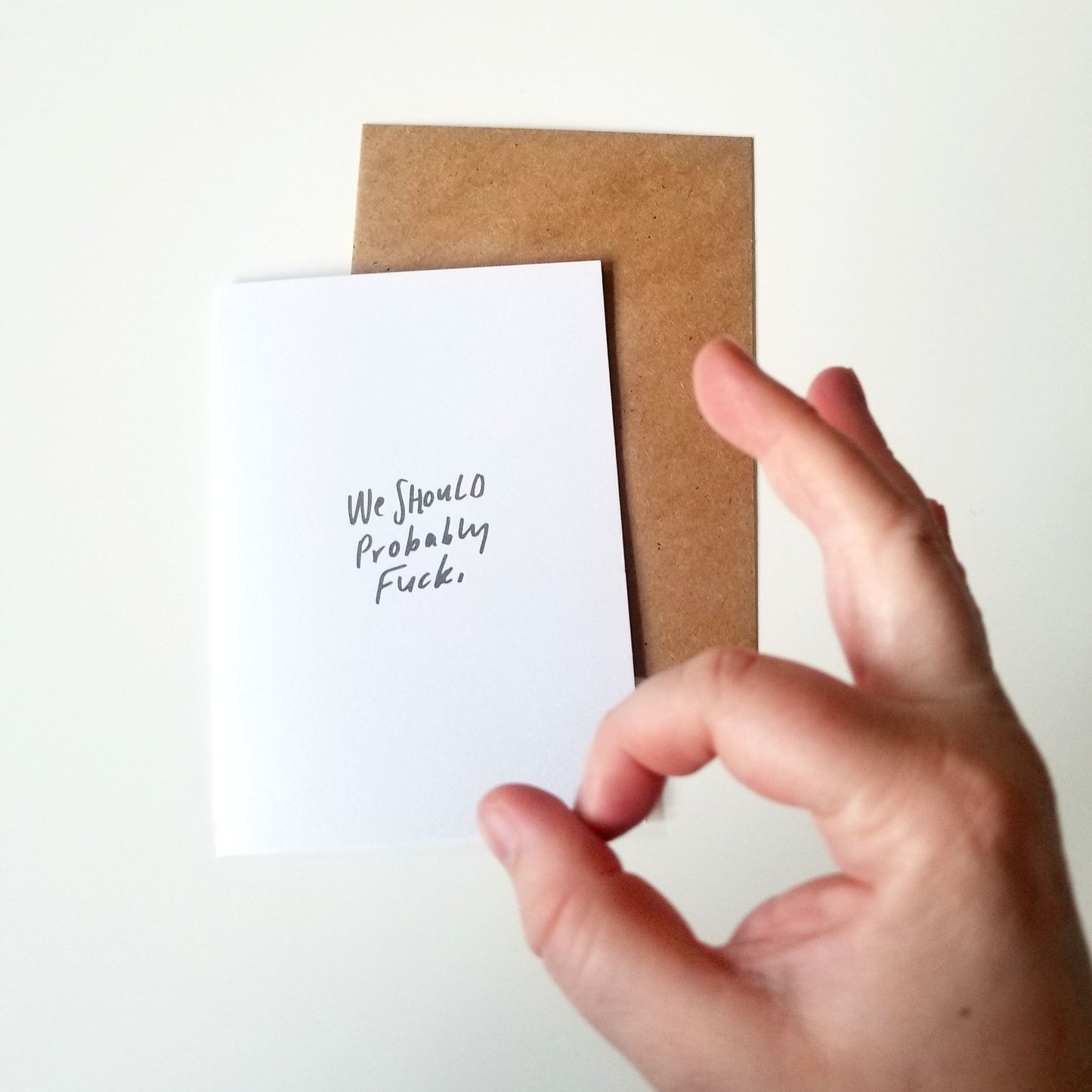 We Should Probably F*ck adult humor greeting card