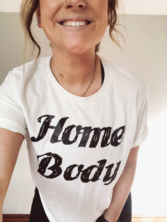 Home Body ADULT white tee