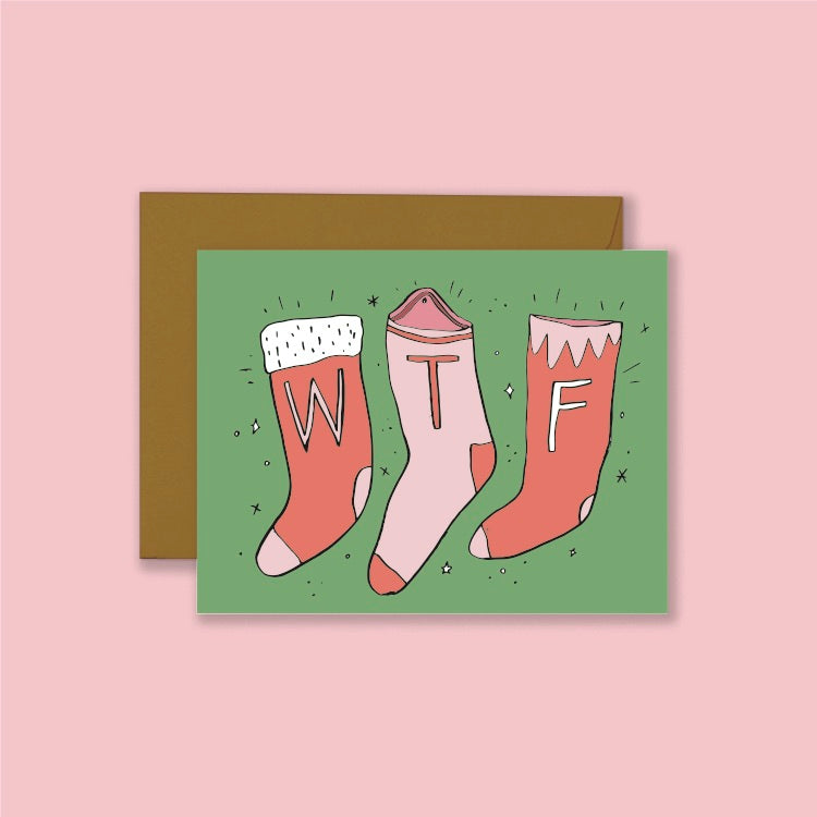 WTF Stockings Holiday Card
