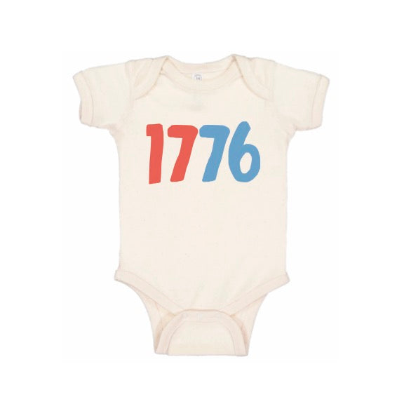 1776 retro USA infant onsie
